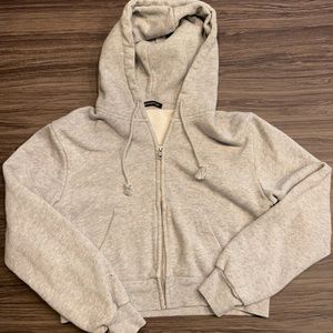 brandy melville cropped zip up